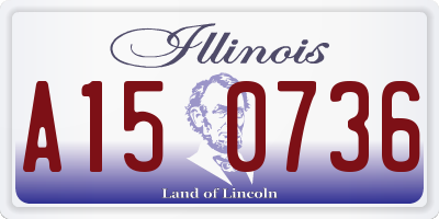 IL license plate A150736