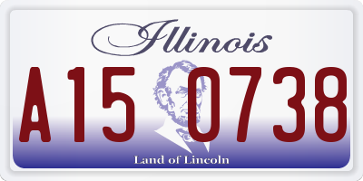 IL license plate A150738