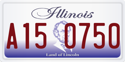 IL license plate A150750