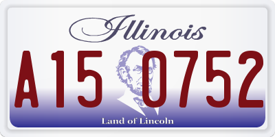 IL license plate A150752