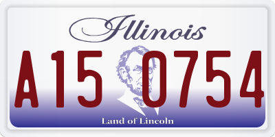 IL license plate A150754