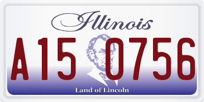 IL license plate A150756