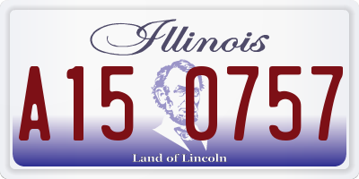 IL license plate A150757