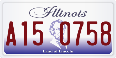 IL license plate A150758