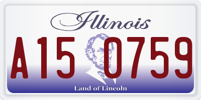 IL license plate A150759