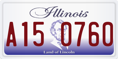 IL license plate A150760