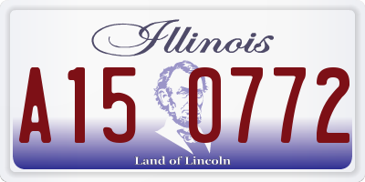 IL license plate A150772