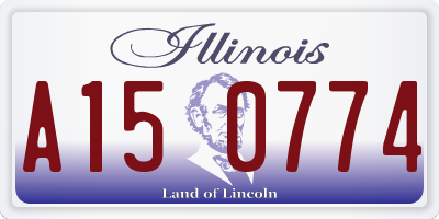 IL license plate A150774