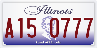 IL license plate A150777