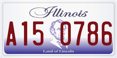 IL license plate A150786