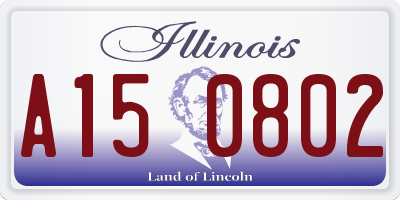 IL license plate A150802