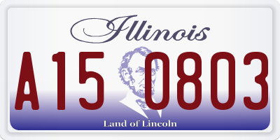 IL license plate A150803