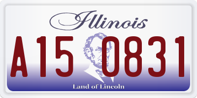 IL license plate A150831