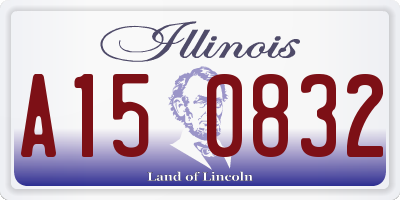 IL license plate A150832