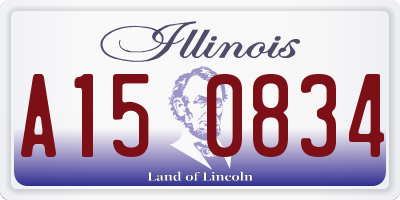 IL license plate A150834