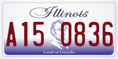 IL license plate A150836