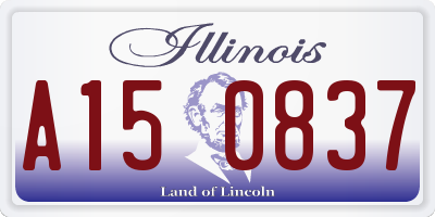 IL license plate A150837
