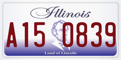 IL license plate A150839
