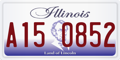 IL license plate A150852
