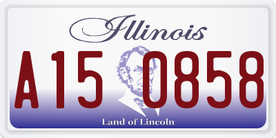IL license plate A150858