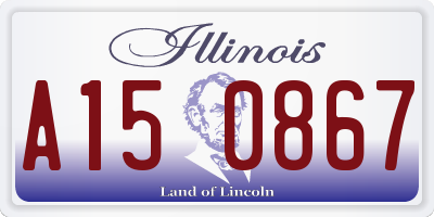 IL license plate A150867