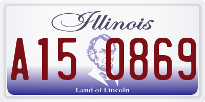 IL license plate A150869
