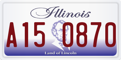 IL license plate A150870