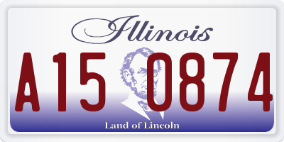 IL license plate A150874