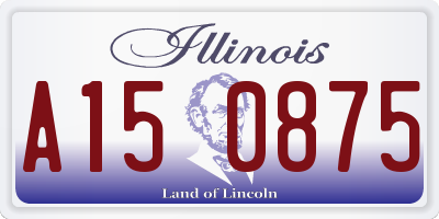 IL license plate A150875