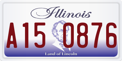 IL license plate A150876