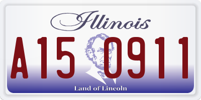 IL license plate A150911