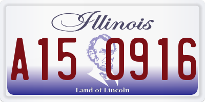 IL license plate A150916