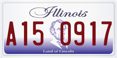 IL license plate A150917