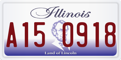 IL license plate A150918