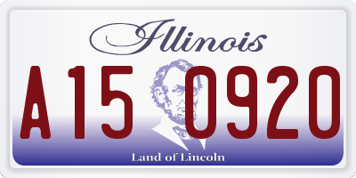 IL license plate A150920