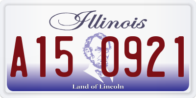 IL license plate A150921