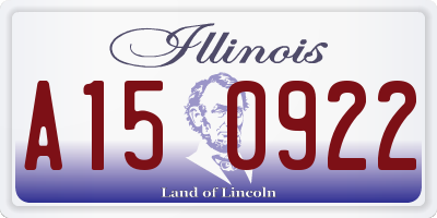 IL license plate A150922