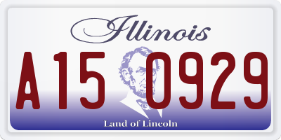 IL license plate A150929