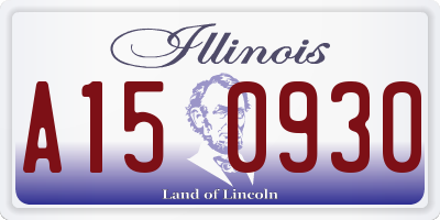 IL license plate A150930