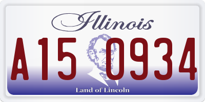 IL license plate A150934