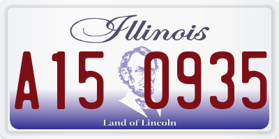 IL license plate A150935
