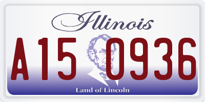 IL license plate A150936