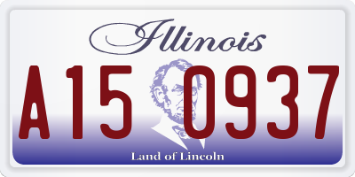 IL license plate A150937
