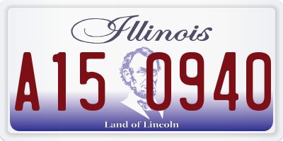 IL license plate A150940