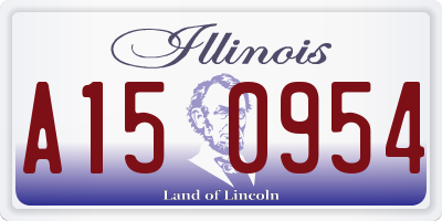 IL license plate A150954