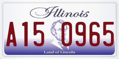 IL license plate A150965