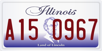 IL license plate A150967