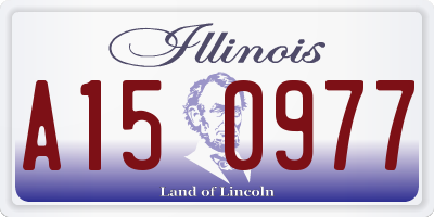 IL license plate A150977