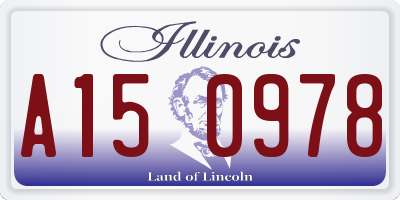IL license plate A150978