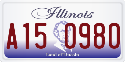IL license plate A150980